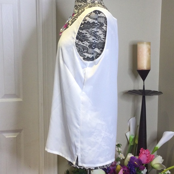 EUC Anne Klein White Suit Sheath Top, 14 - Picture 5 of 8